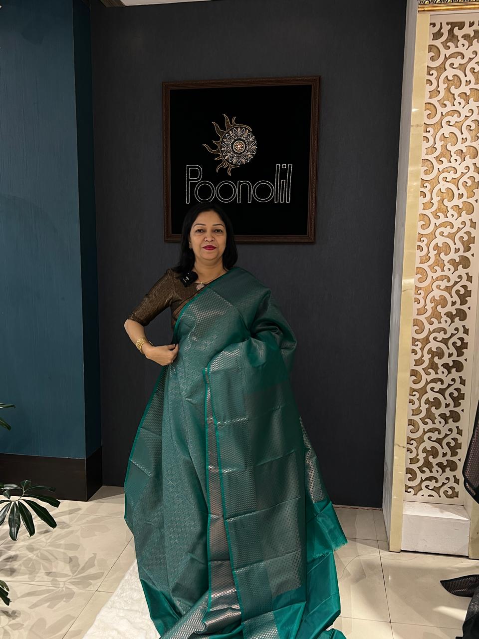 BROCADE SAREE-Green Search code 6211