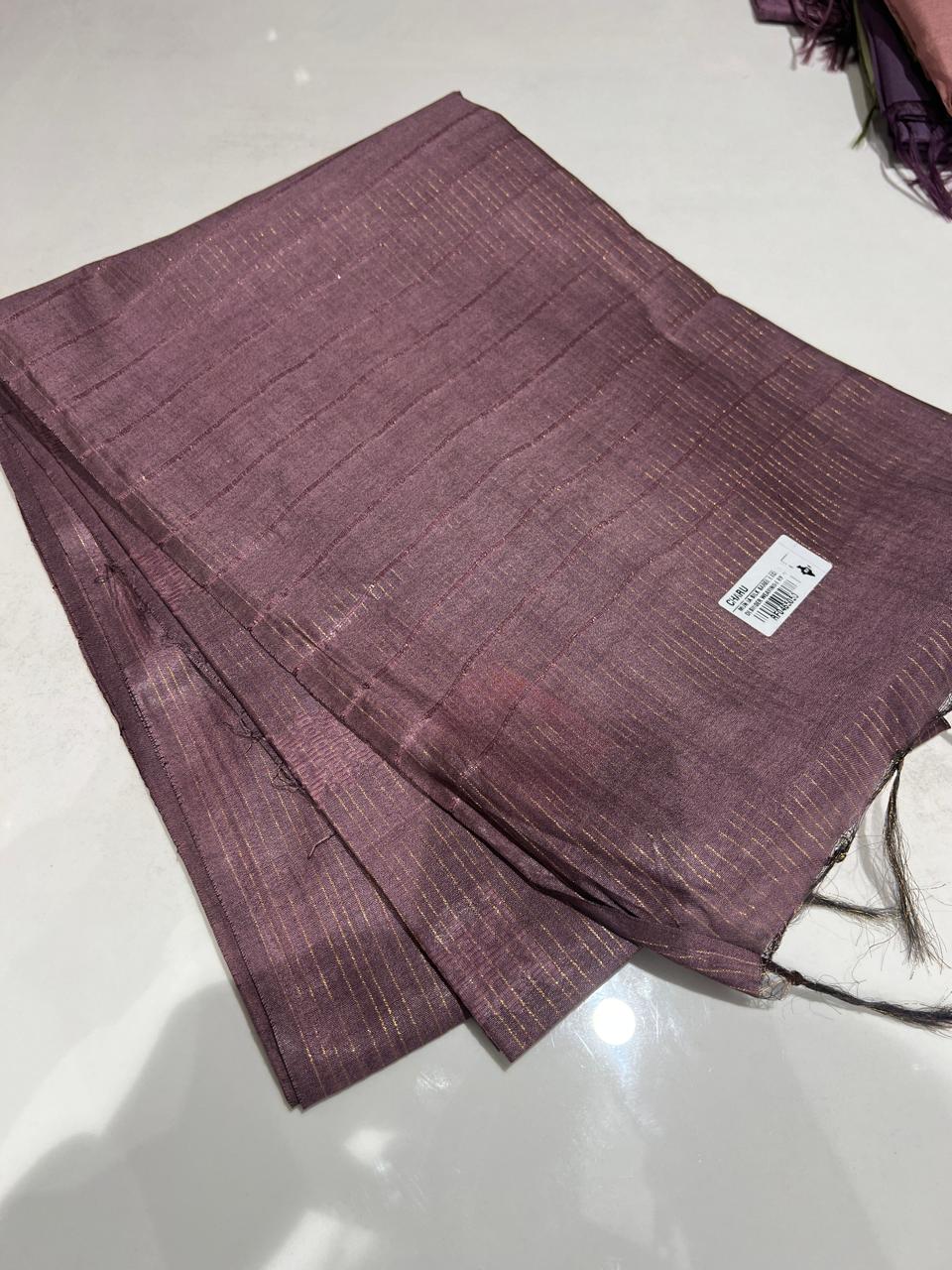 SEMI TUSSAR SAREE   - Mauve color Search Code 1012