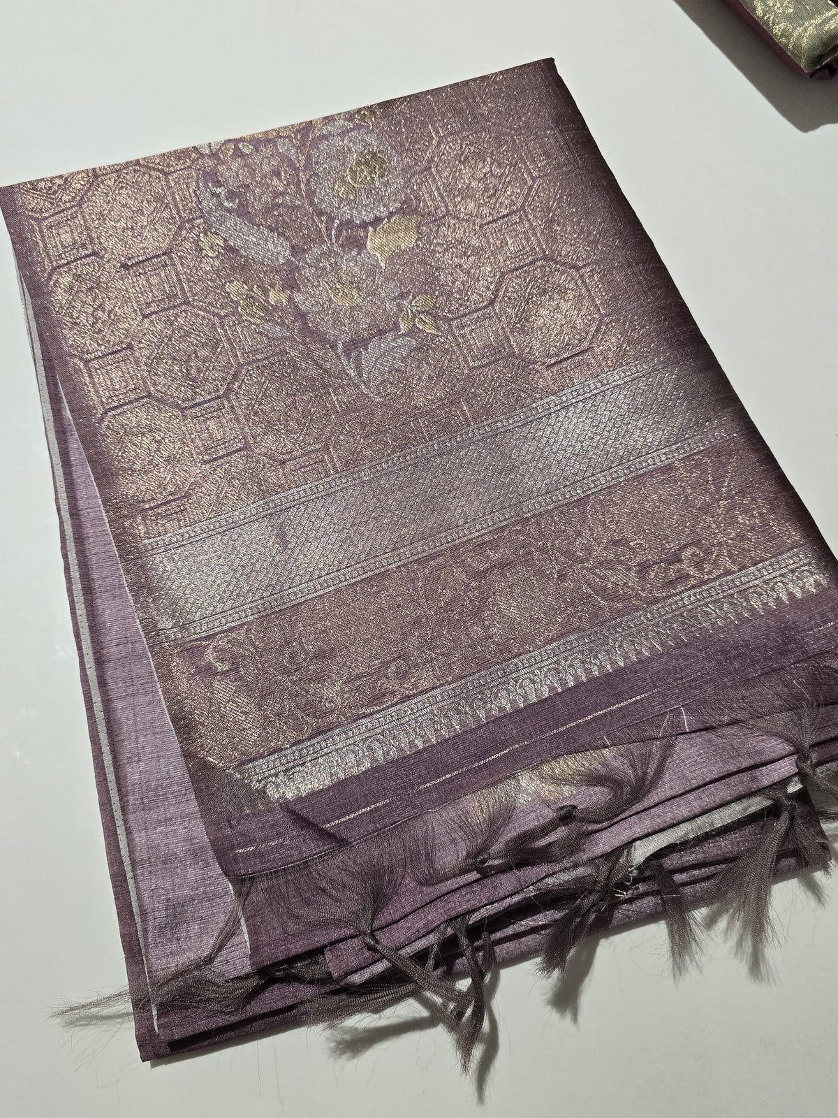 Banarasi sarees - Lalic lavender color Search code 1501