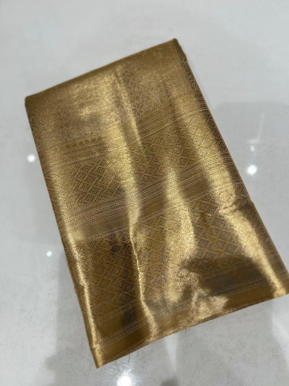 Banarasi Tissue Saree - Gold shade  Search code 4019