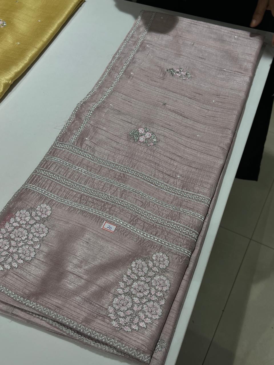 Fancy Saree -Pink  color Search code 7021