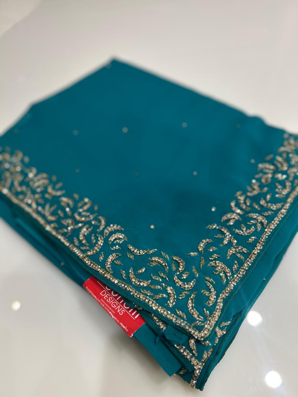 Fancy Saree -Sky blue color Search code 3341