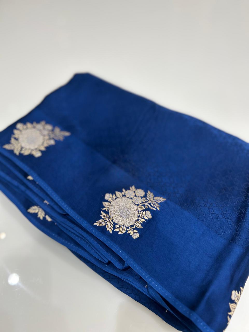 Fancy Saree - blue color Search code 3374