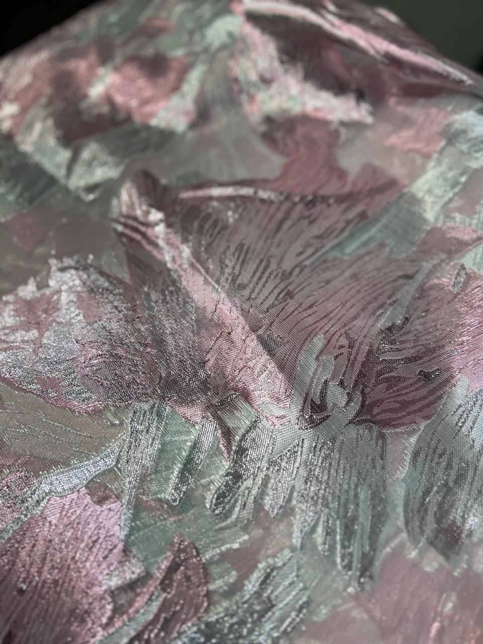 Turkish organza Running Material -Pink color Search code 7787