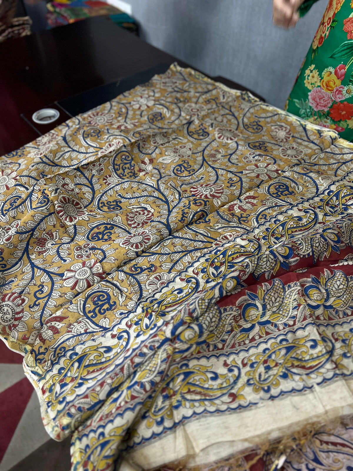 kalamkari print dupatta  - Mastered shade Search code 5101