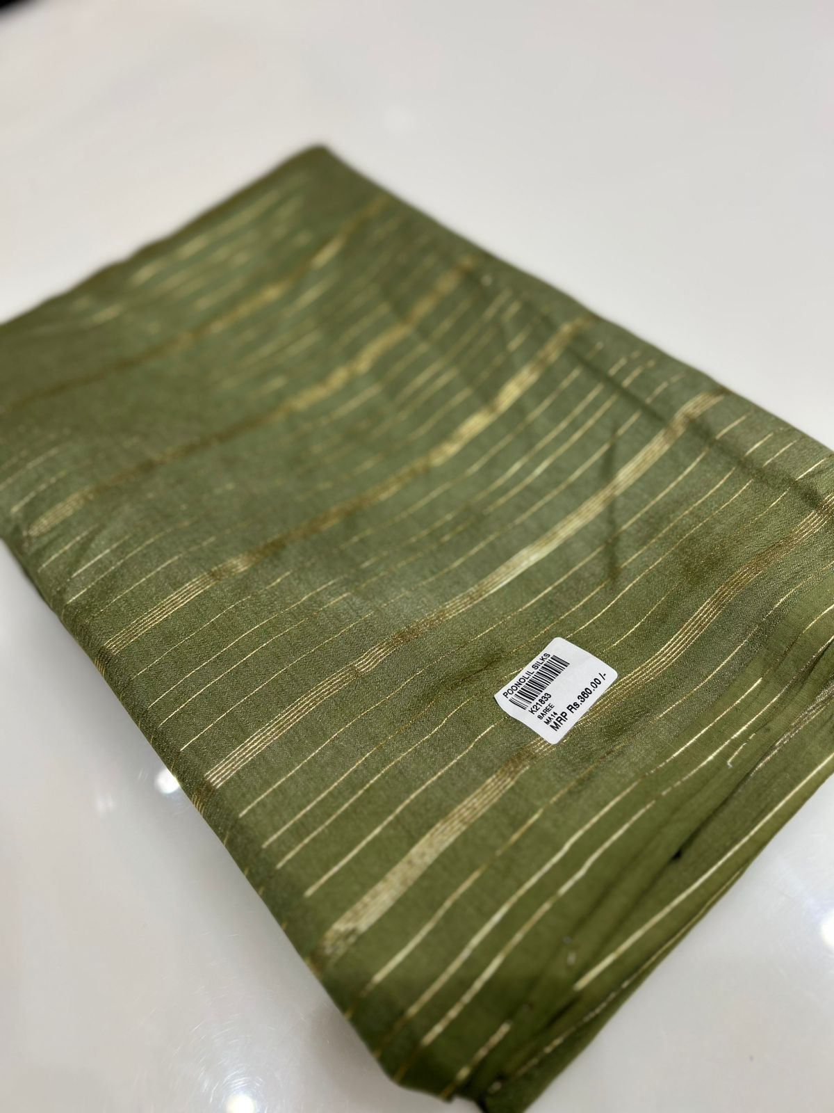 BUDGET FRIENDLY SAREES -Olive green shade  Search code 3207