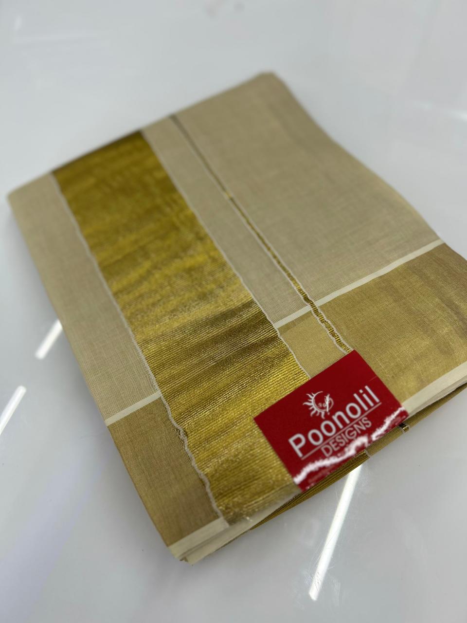 Ready to Wear  SAREE   - Golden Tissue color Search Code 9637