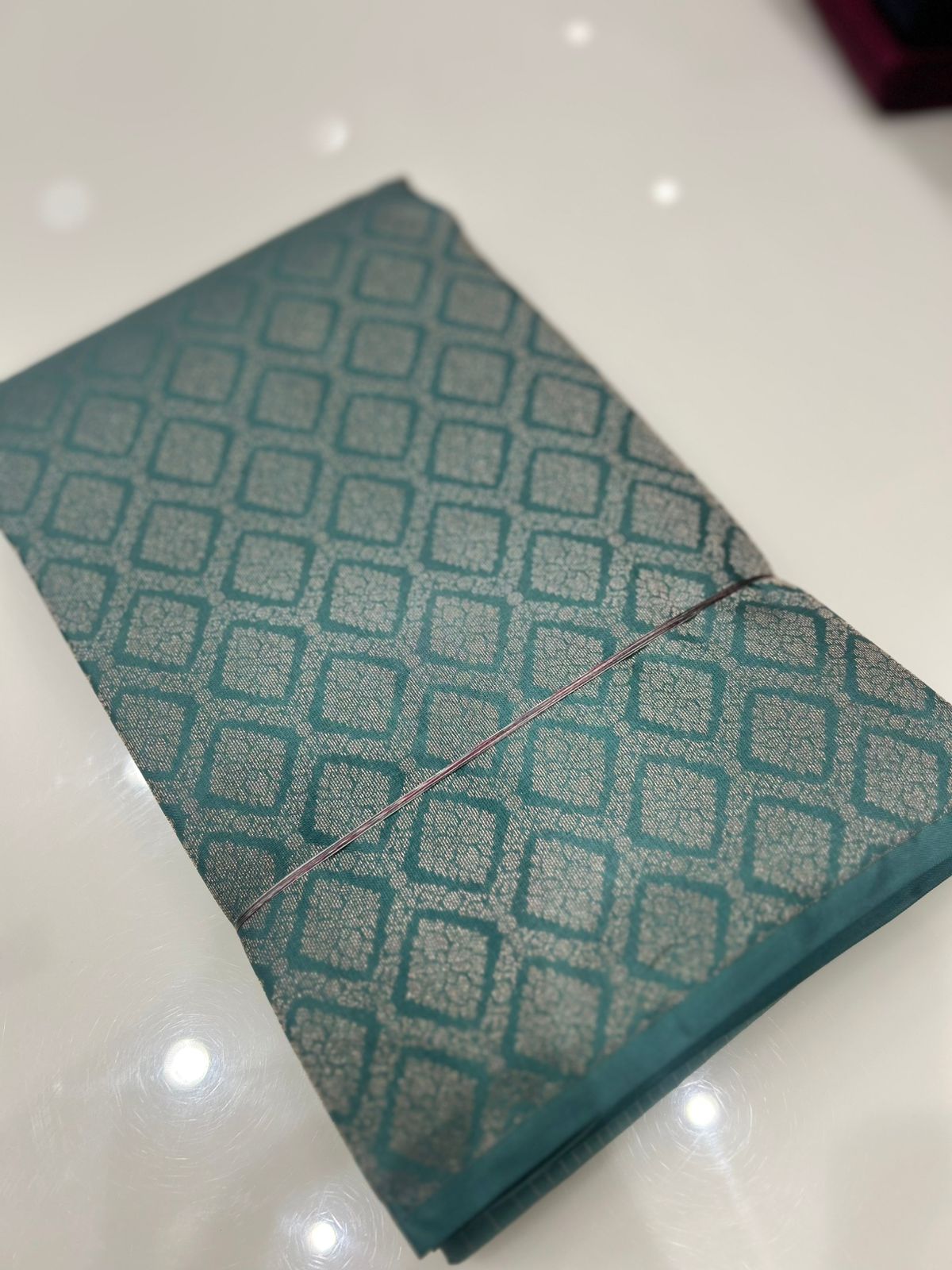 KANCHIPURAM SAREE - Dusty Green shade Search code 6307