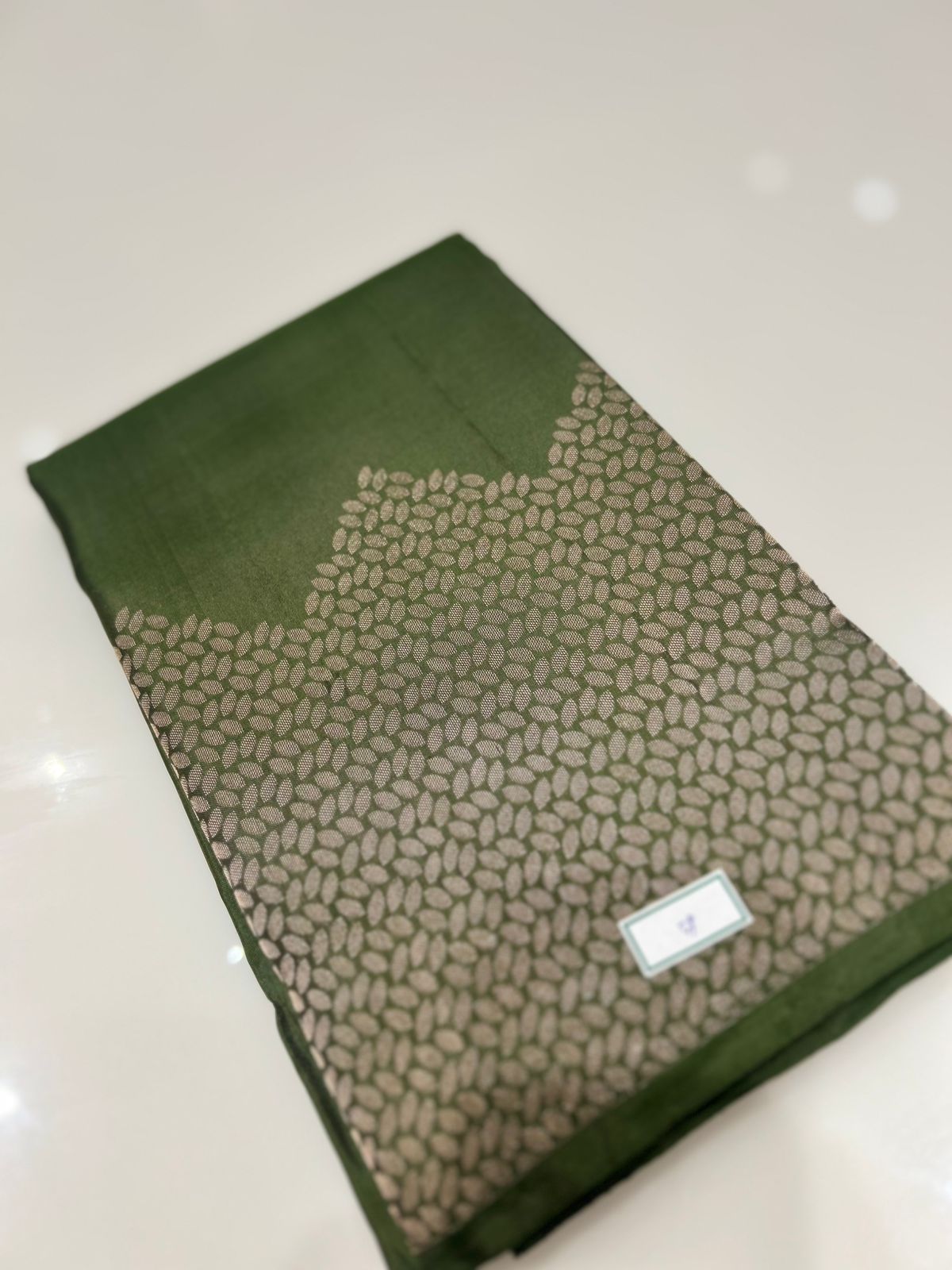KANCHIPURAM SAREE -Green  shade Search code 6315
