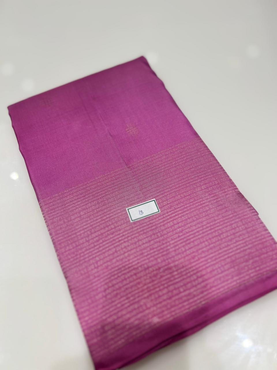 KANCHIPURAM SAREE -Pink  shade Search code 6321