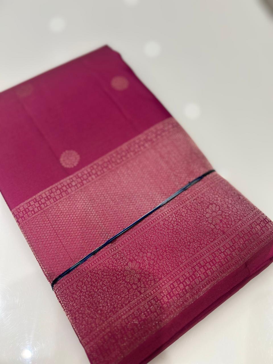 KANCHIPURAM SAREE -Pink shade Search code 6327