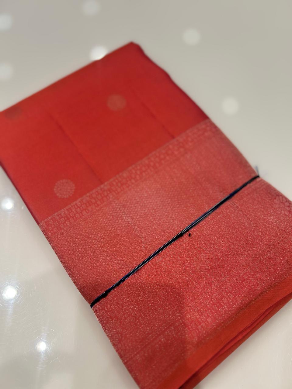 KANCHIPURAM SAREE -Peach shade Search code 6326