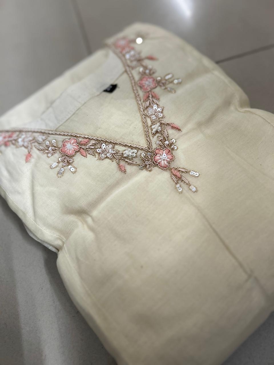 Salwar suit set -Cream  shade Search code 5660