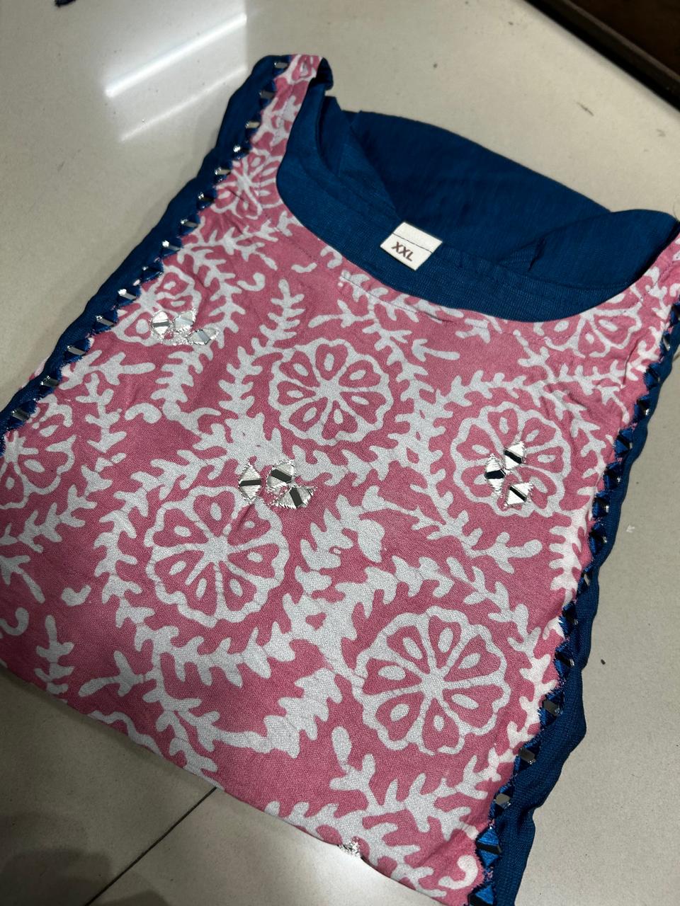 Salwar suit set - Navy blue to Pink   shade Search code 5664