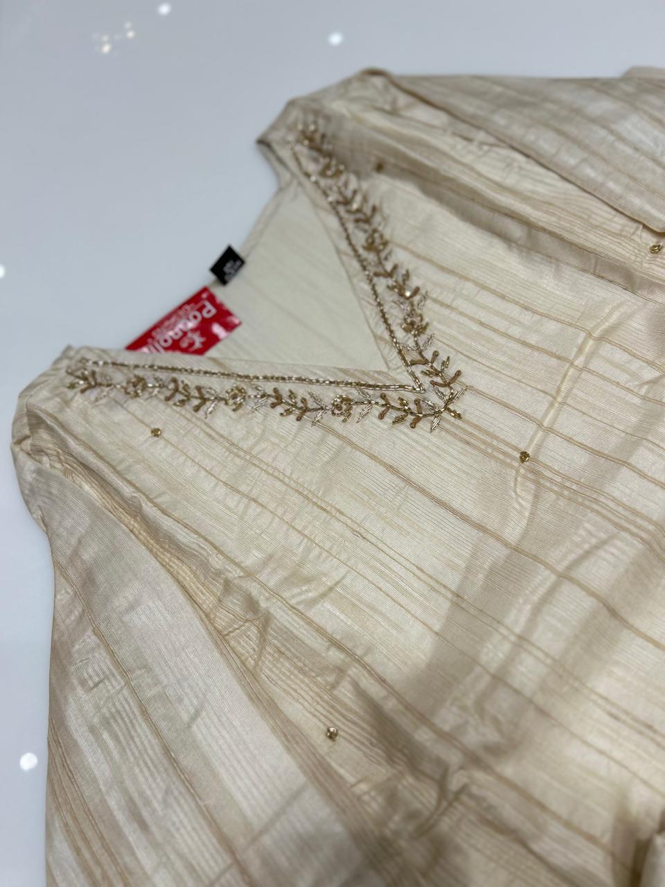 Salwar Suit -Cream Chiku color search code 6902