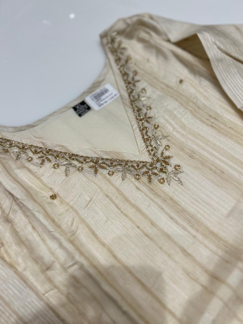 Salwar Suit -Cream Chiku color search code 6901