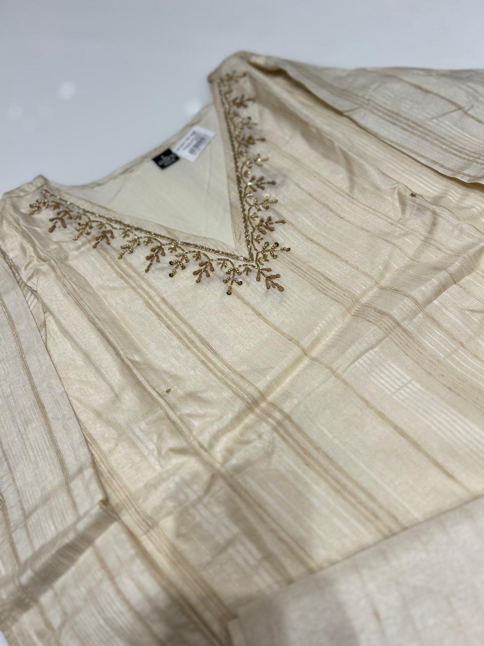 Salwar Suit -Cream Chiku color search code 6903