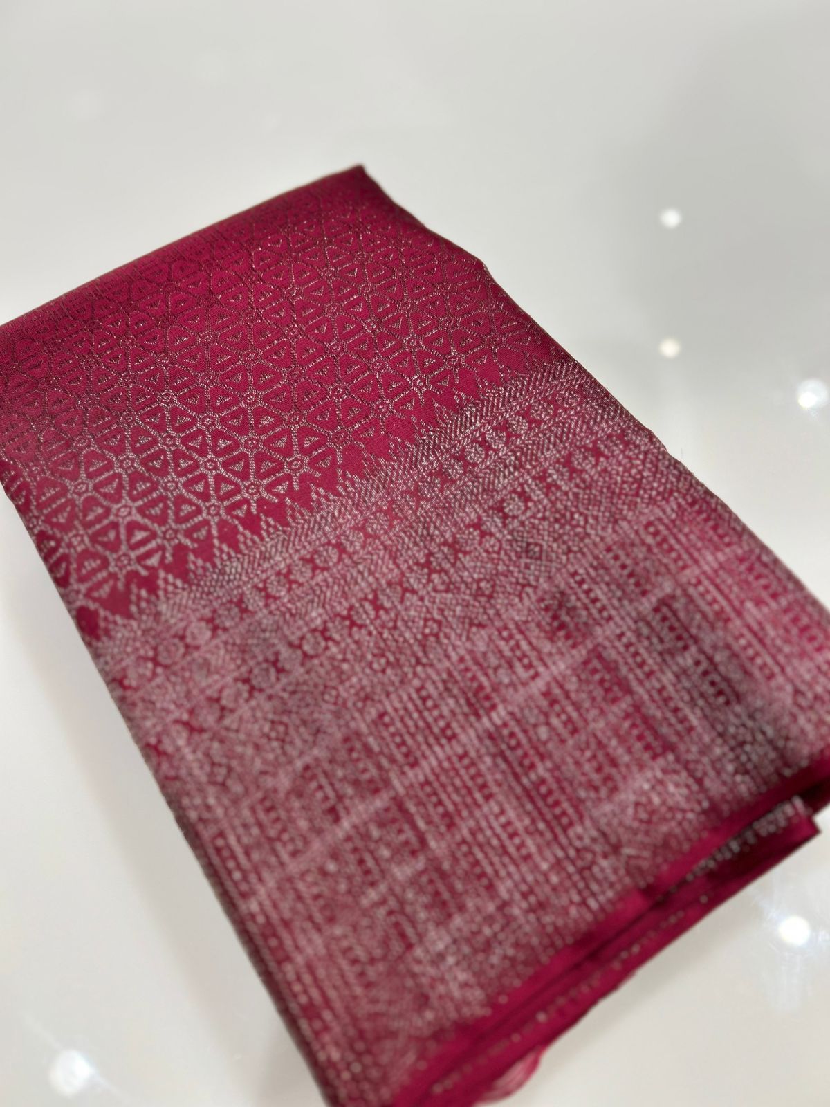 KANCHIPURAM BROCADE SAREE-Maroon  color Search code 1503