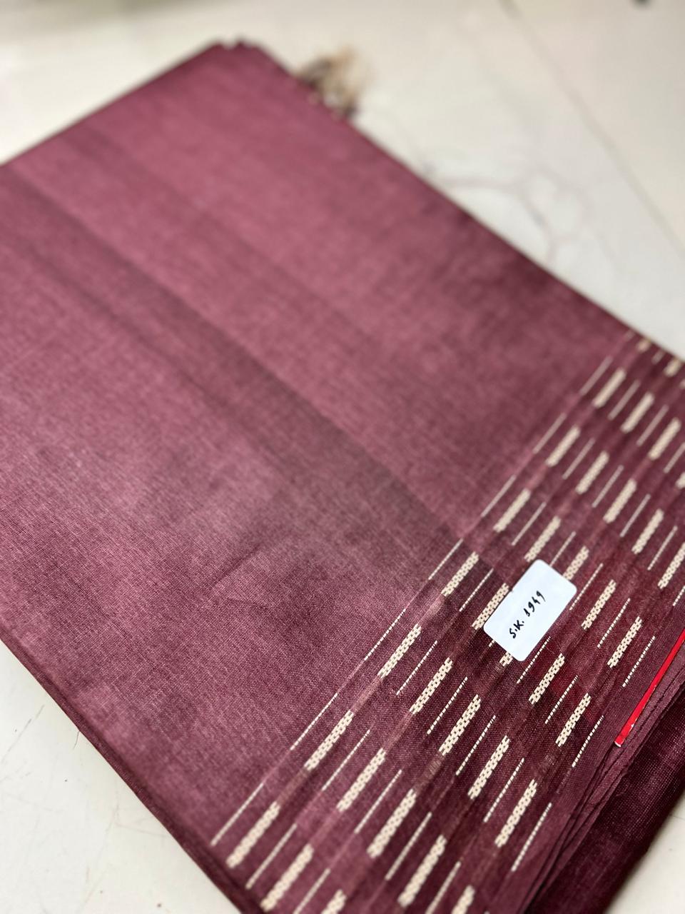 Tussar Saree -Maroon shade Search code 1546