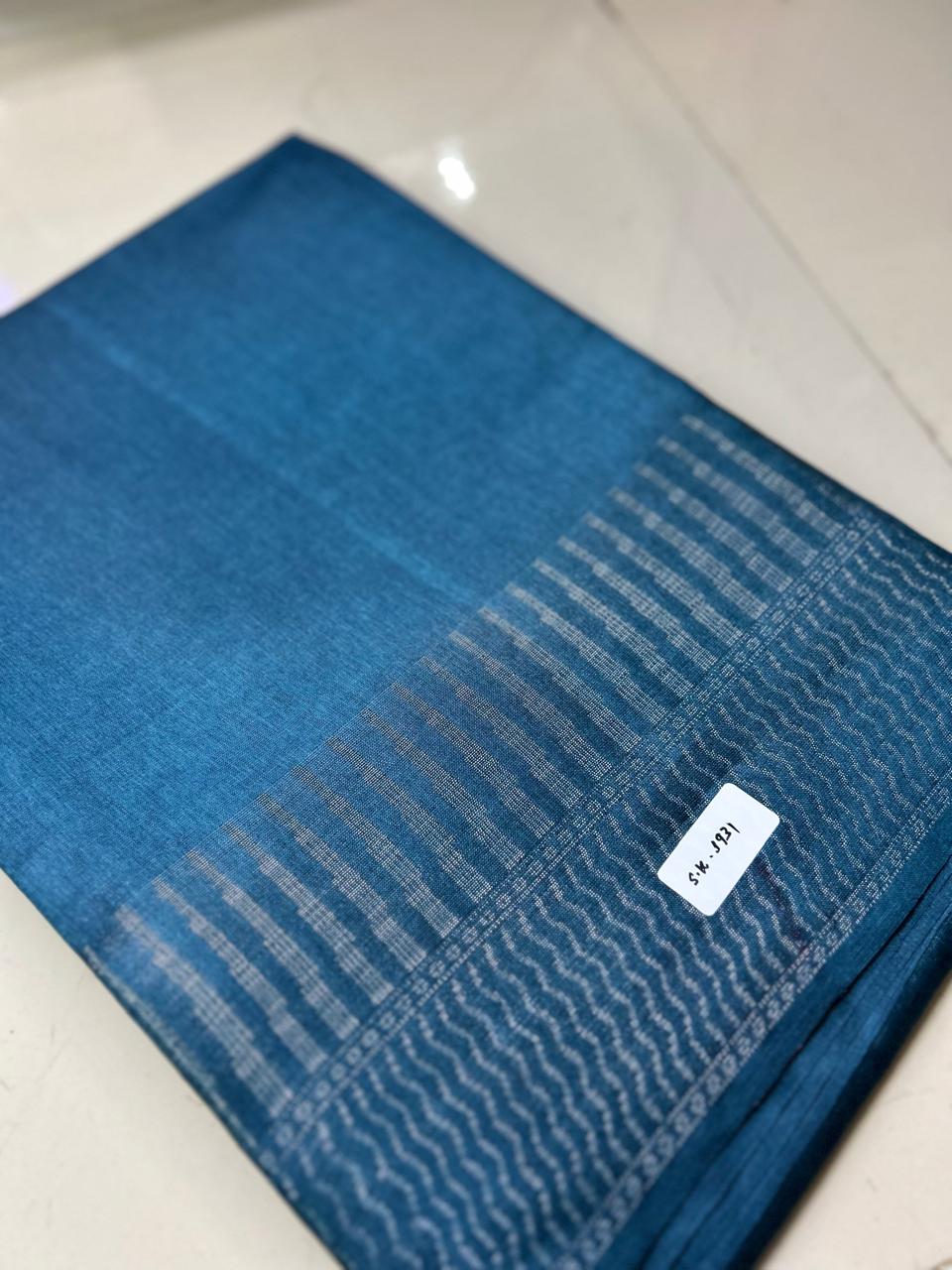 Tussar Saree -Blue  shade Search code 1555