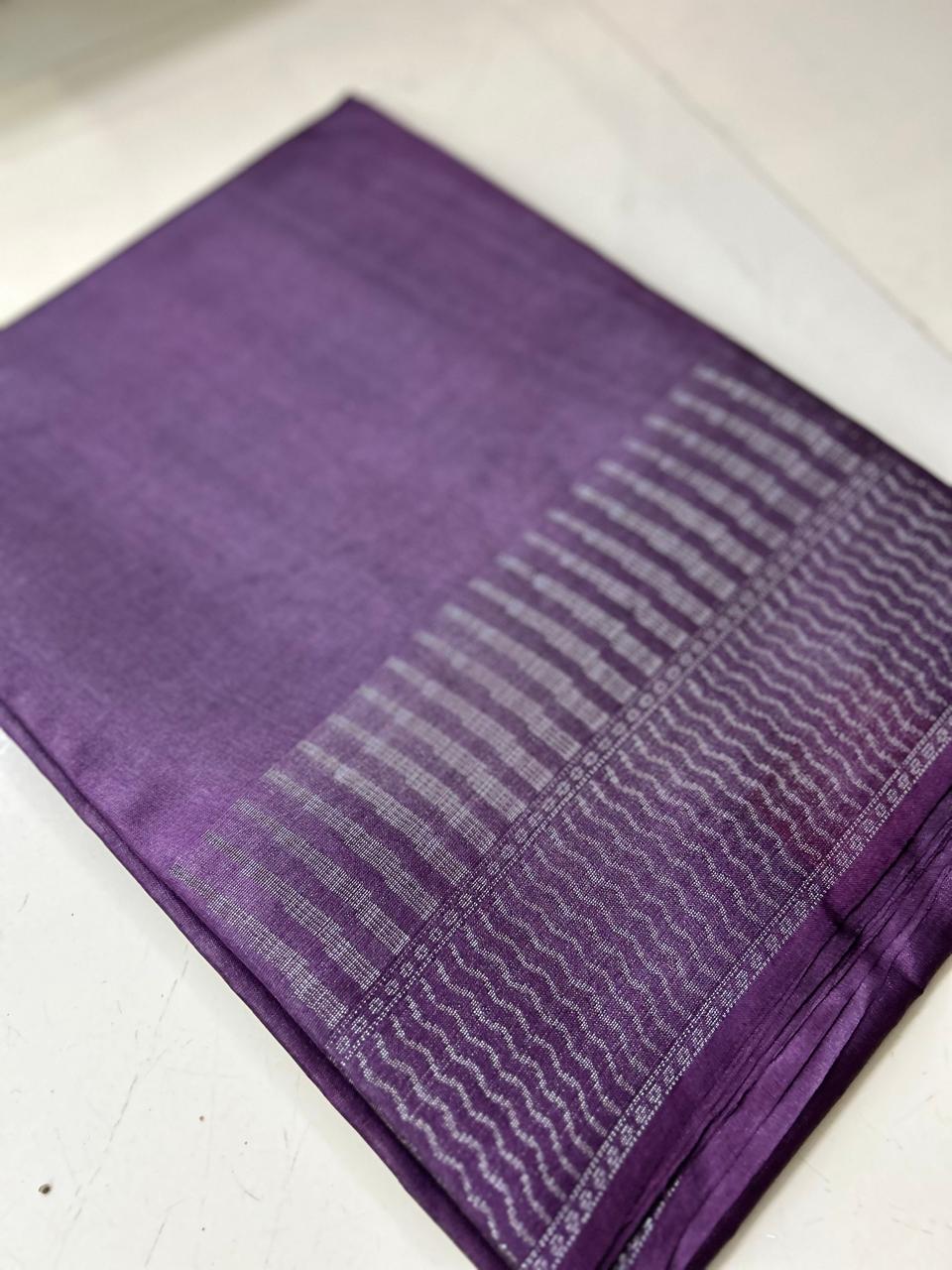 Tussar Saree -Purple shade Search code 1556