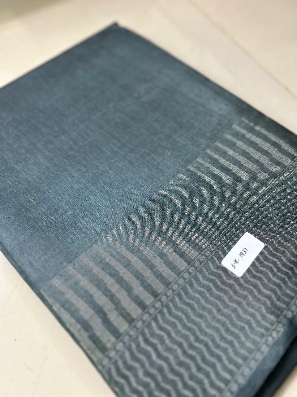 Tussar Saree -Green shade Search code 1557