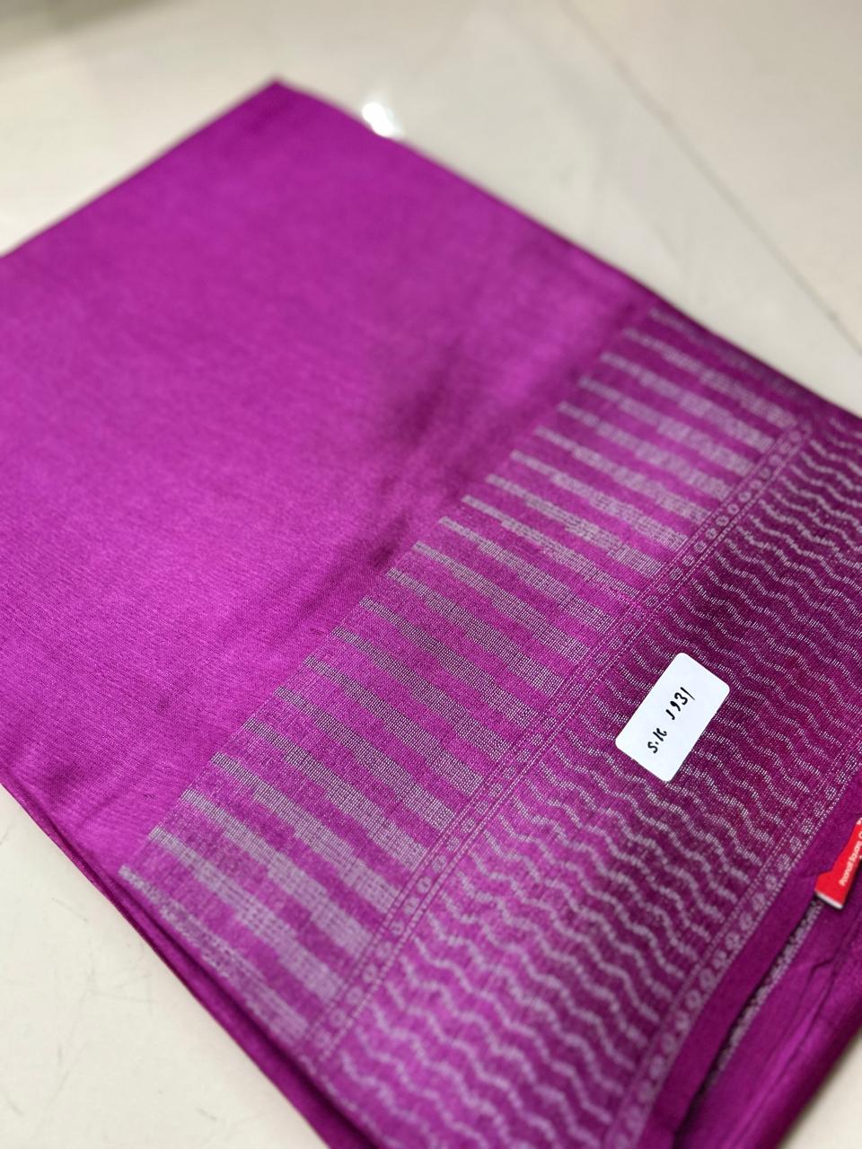 Tussar Saree -Hot pink shade Search code 1558
