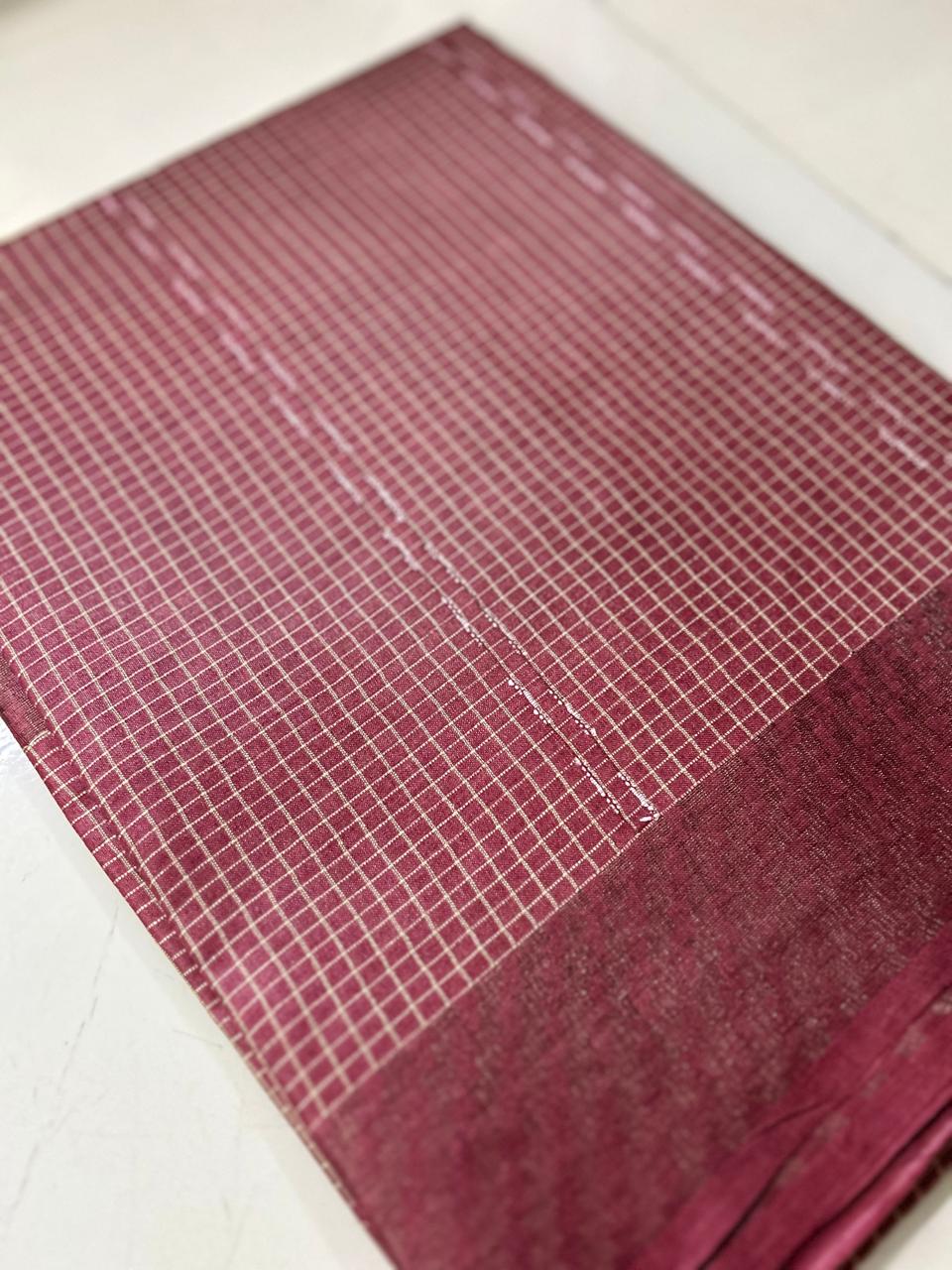 Tussar Saree -Brick shade Search code 1565