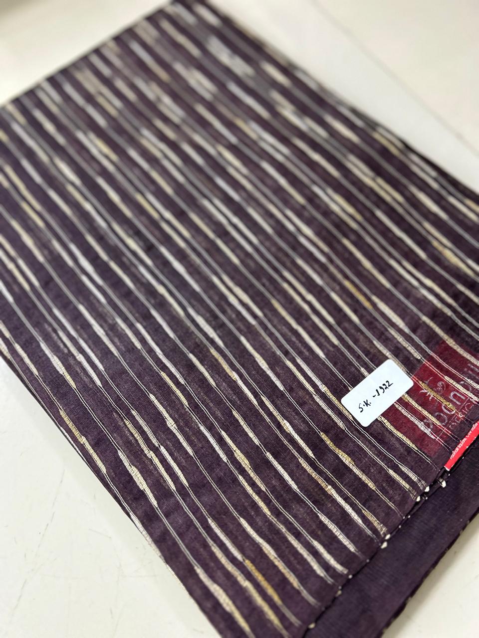 Tussar Saree -Dark Brown shade Search code 1572