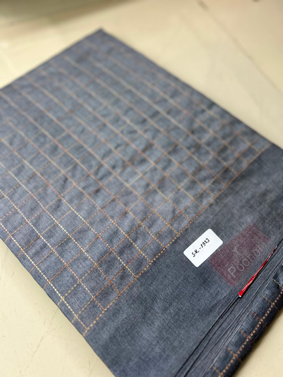 Tussar Saree -Gray shade Search code 1574