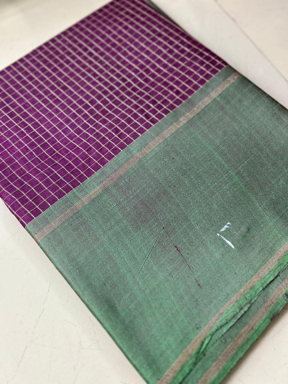 Tussar Saree -Vadamali to green  shade Search code 1576