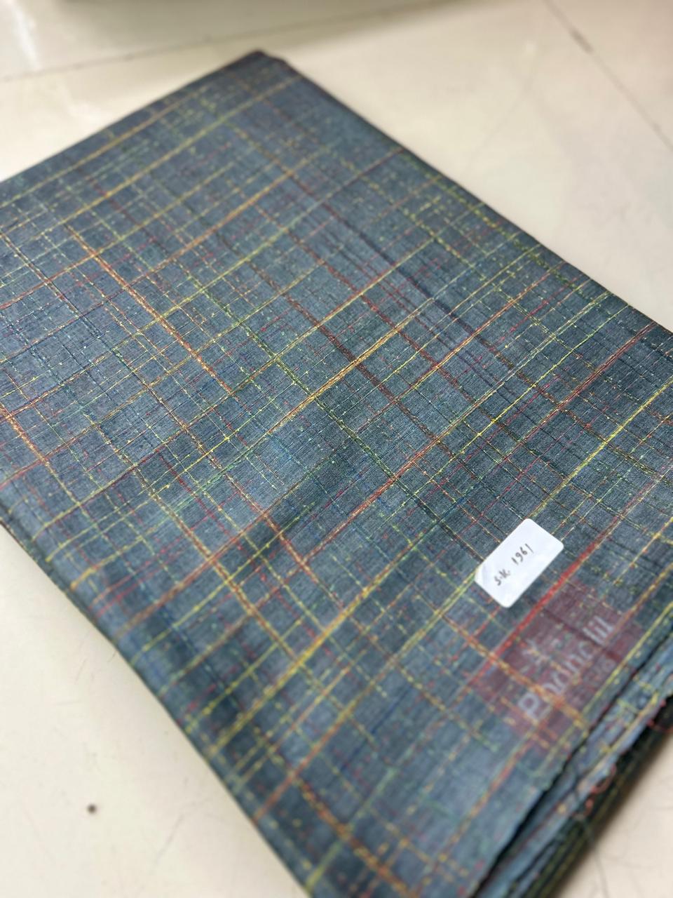 Tussar Saree -Green  shade Search code 1577