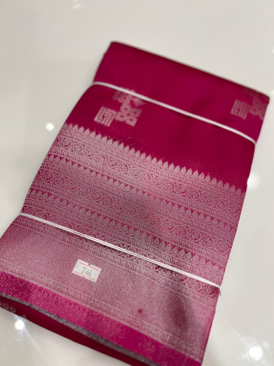 Semi Silk Saree -Ranni Pink  color Search code 4930
