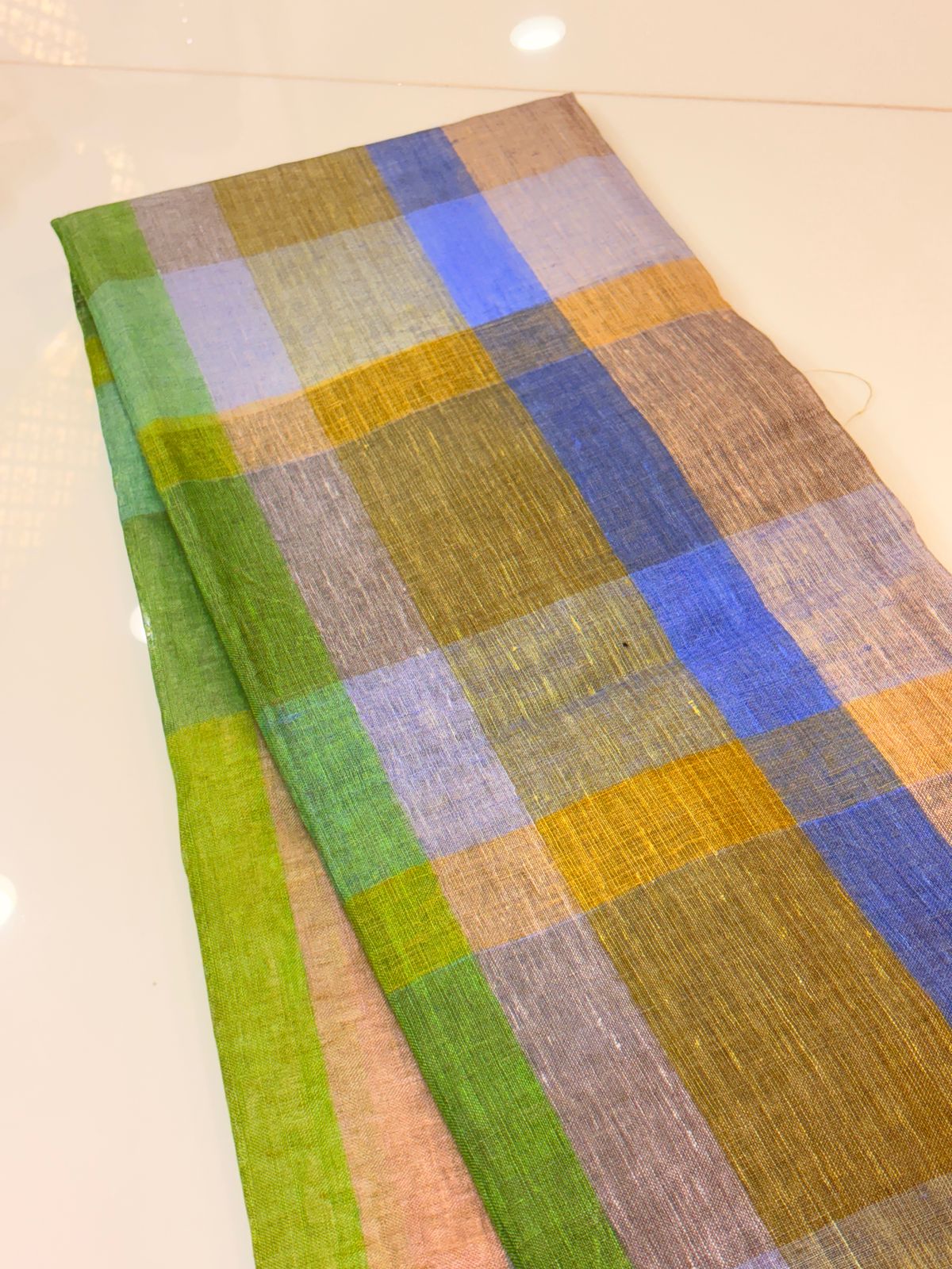 Cotton  Saree-Multi  shade Search code 7709