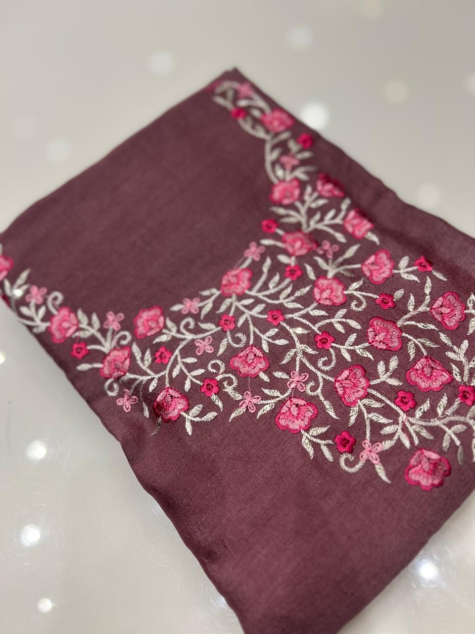 UNSTITCHED SALWAR SUIT SET- Dusty Onion color Search code 8745
