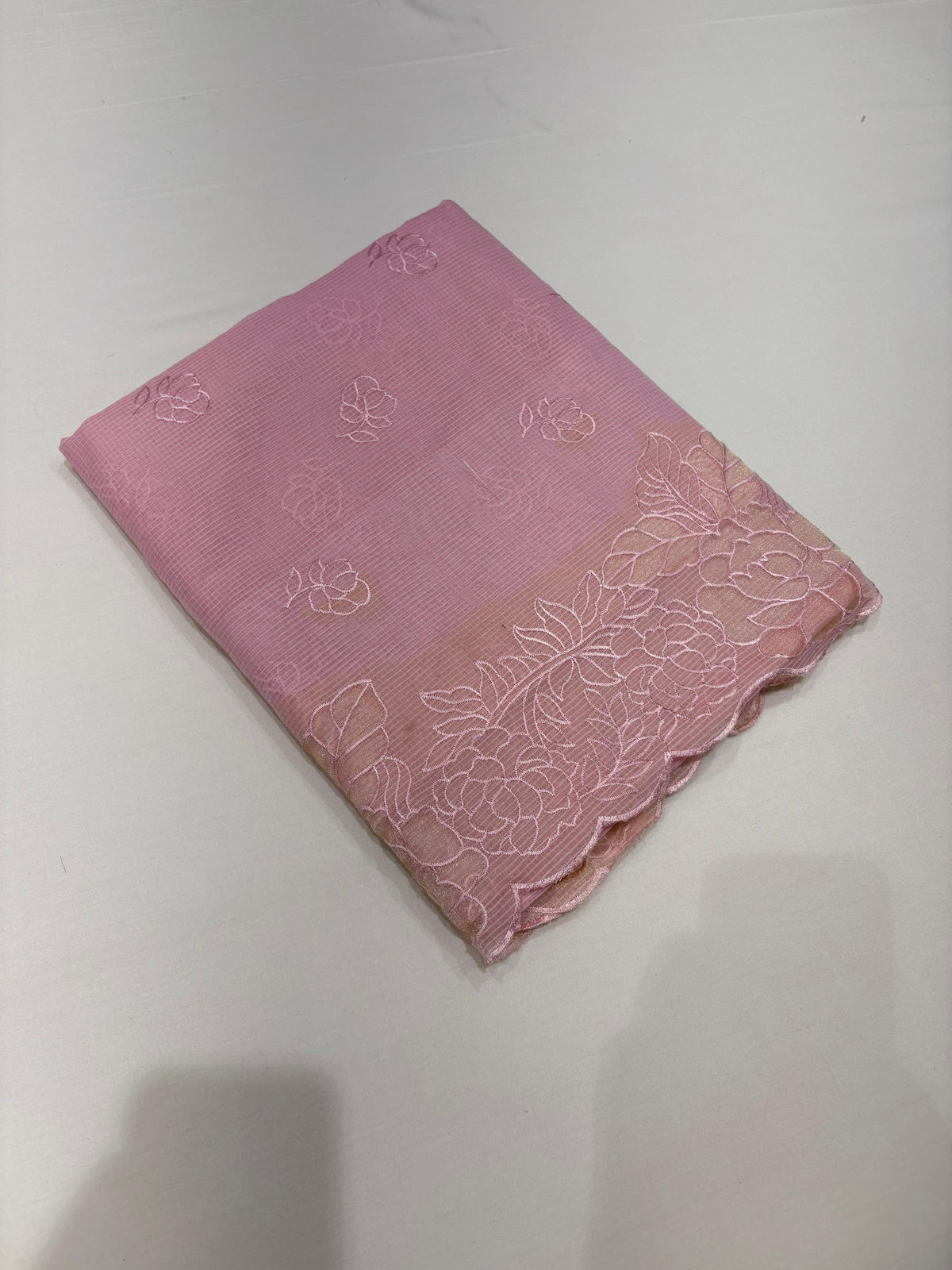 Net Cotta Saree- Pink shade Search code 5312