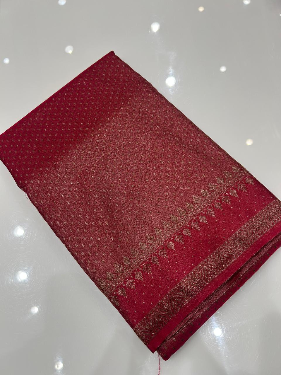 Semi Banarasi saree -Pink shade  Search code 4002