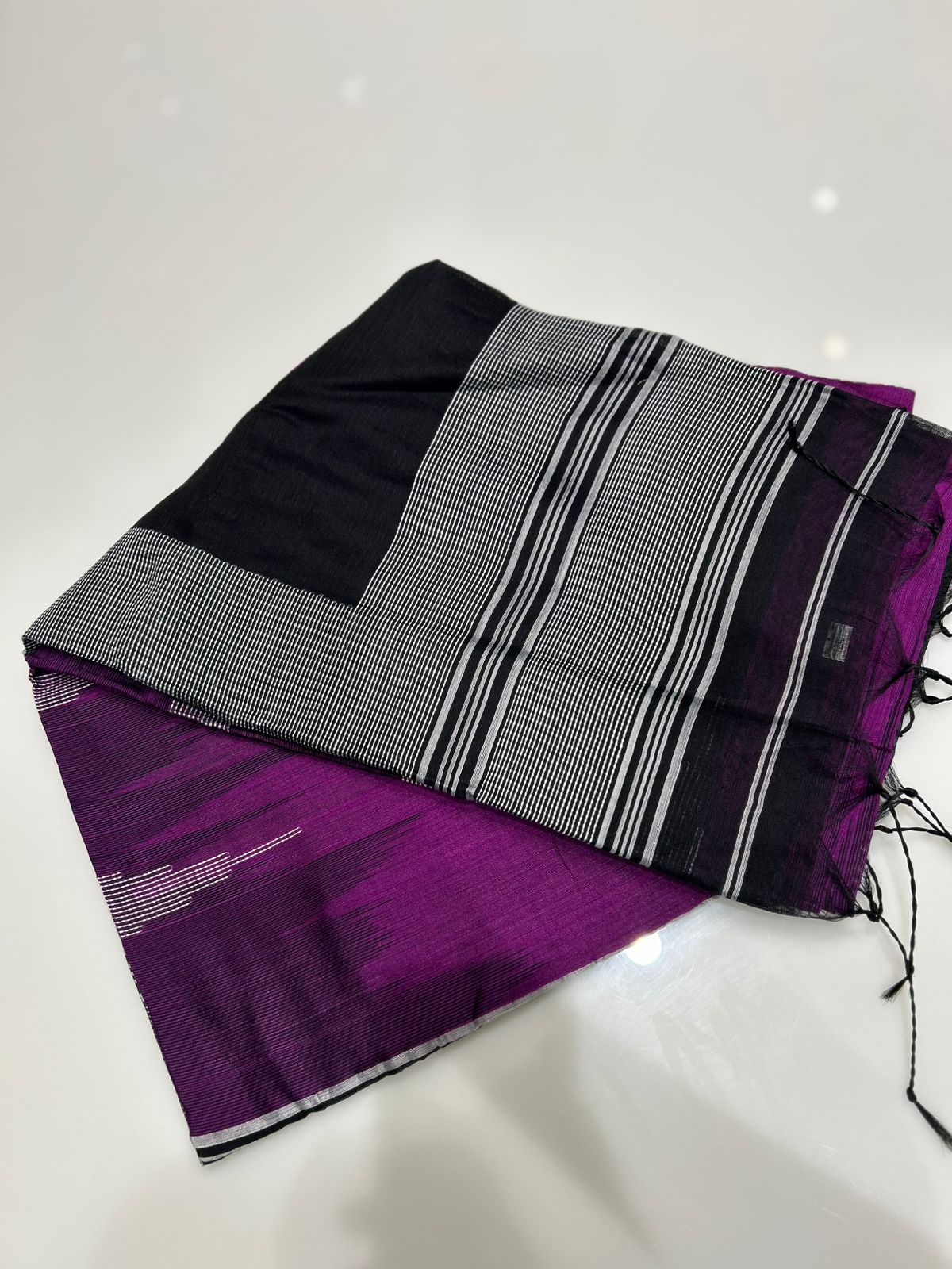 Cotton  Saree- Vadamali to Black   shade Search code 7408