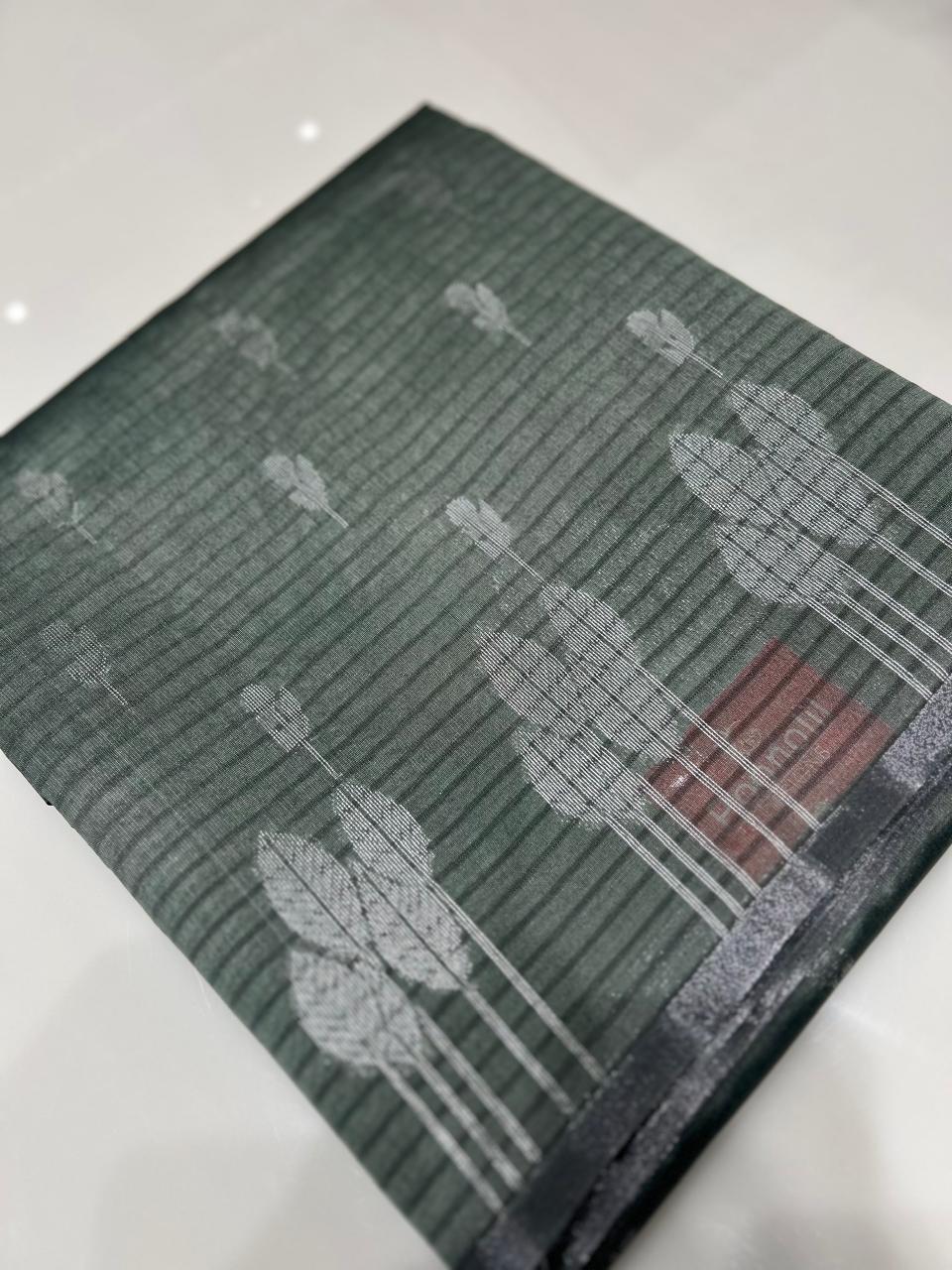 Art Silk  Saree  -Green shade  Search code 2412