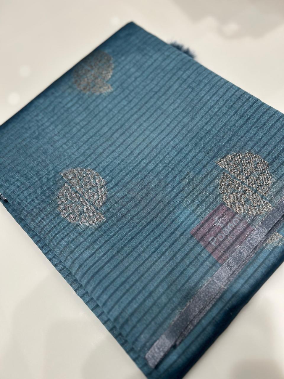 Art Silk  Saree  - blue shade  Search code 2422