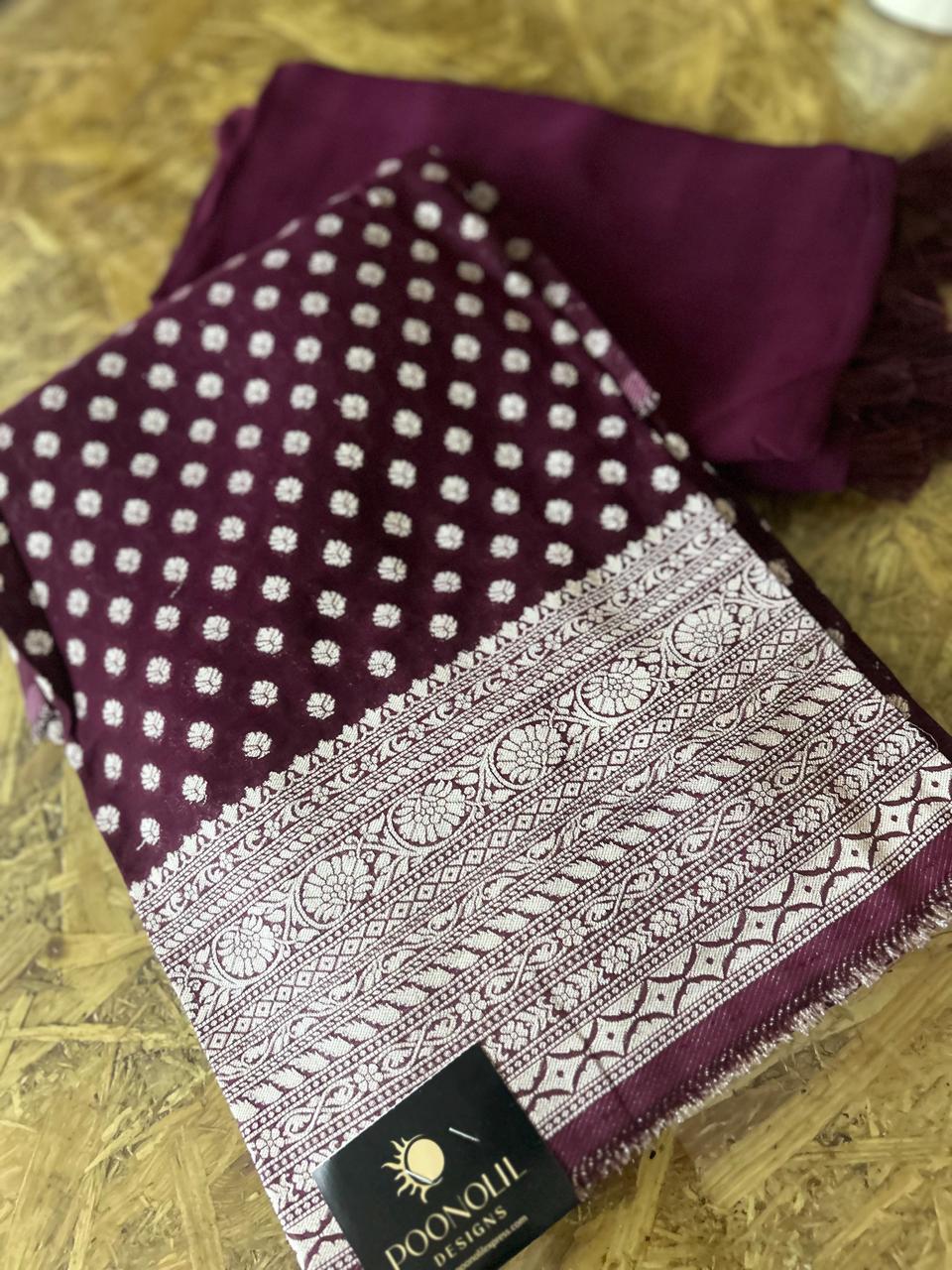 UNSTITCHED SALWAR SUIT SET  -Purple  shade Search code 3751