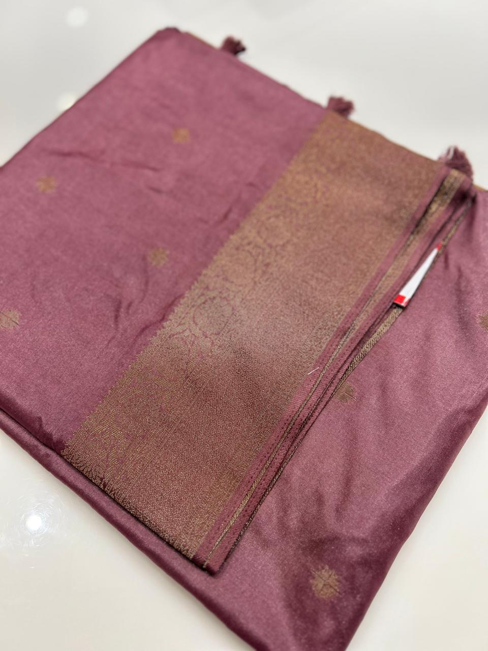 chiniya silk saree  -Onion   shade  Search code 4619