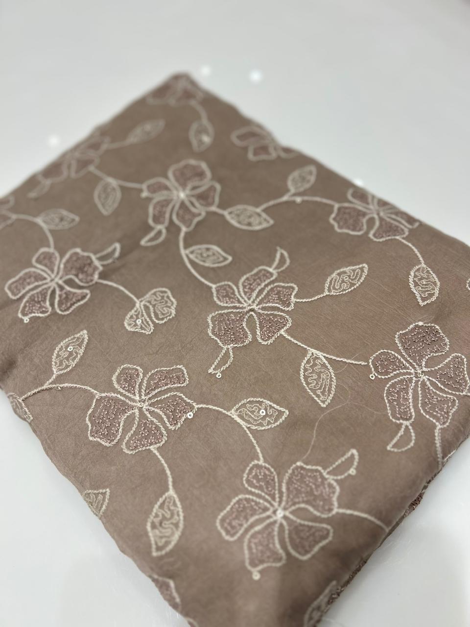 UNSTITCHED SALWAR  SUIT SET -Dusty Gray shade Search code 7766