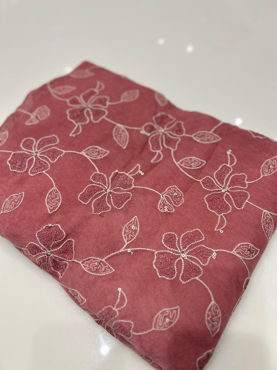 UNSTITCHED SALWAR  SUIT SET -Pink  shade Search code 7762