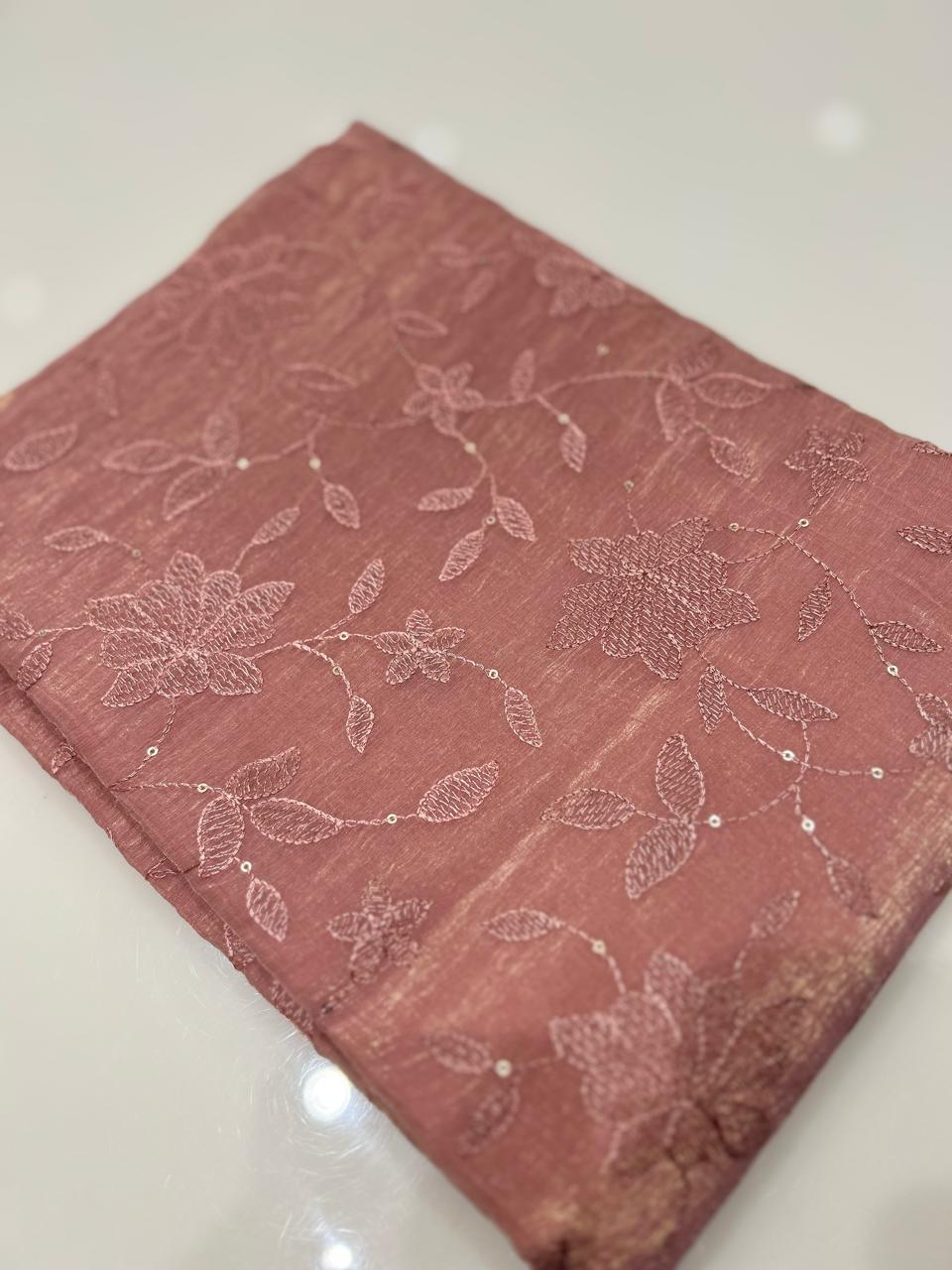 UNSTITCHED SALWAR  SUIT SET -Pink shade Search code 7767