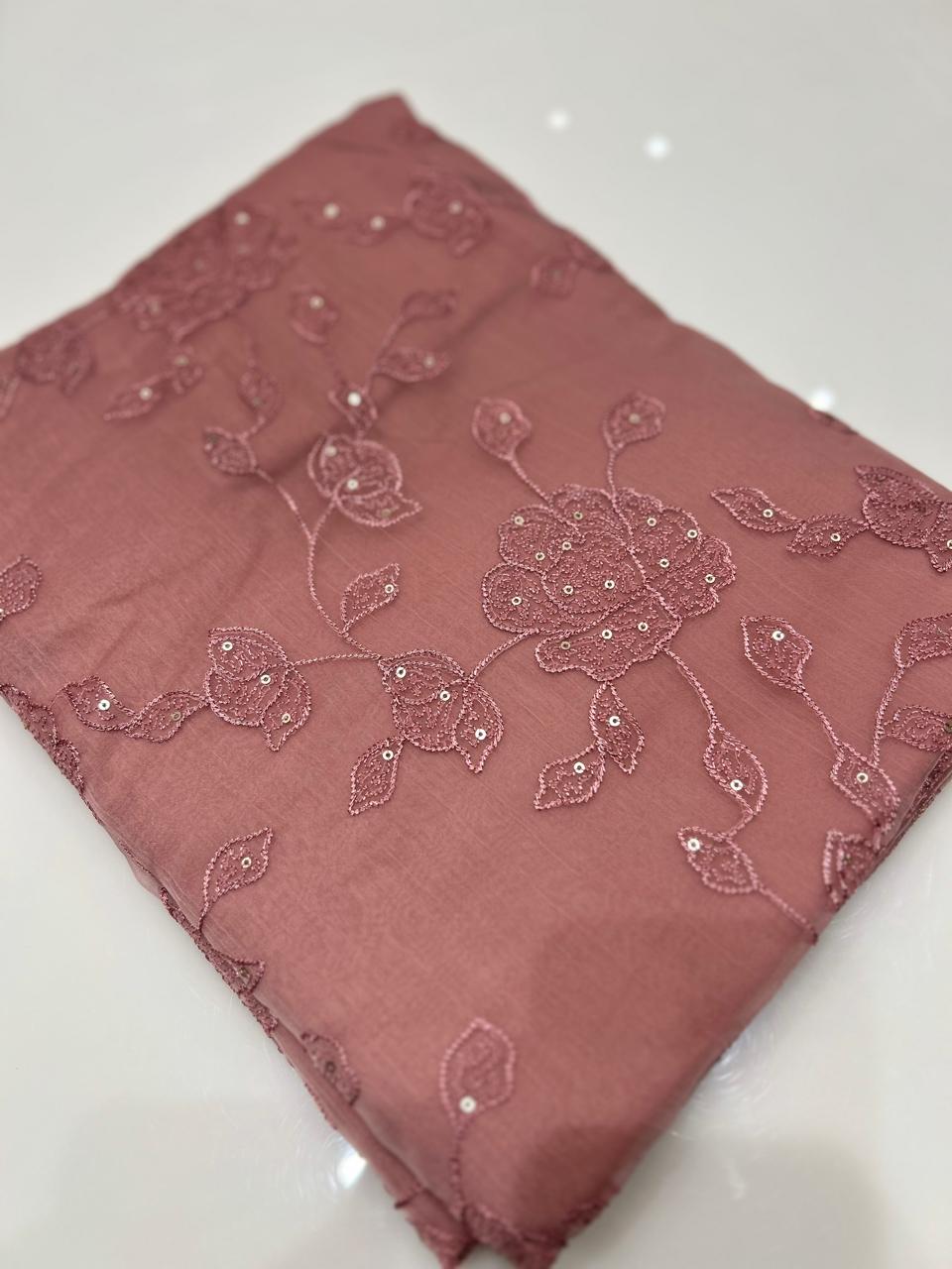 UNSTITCHED SALWAR  SUIT SET -Powder pink shade Search code 7780