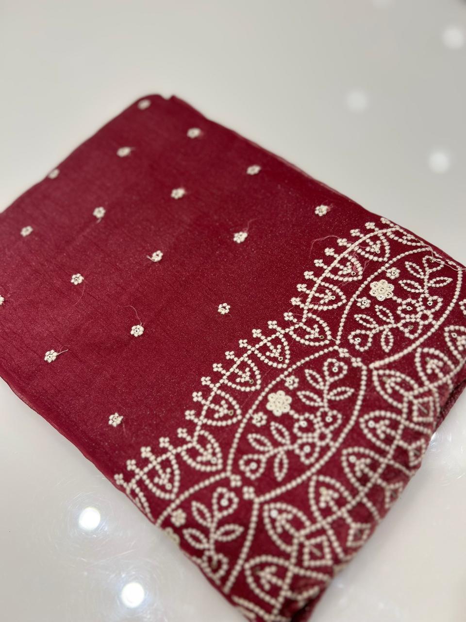 UNSTITCHED SALWAR  SUIT SET -Dusty pink shade Search code 7783