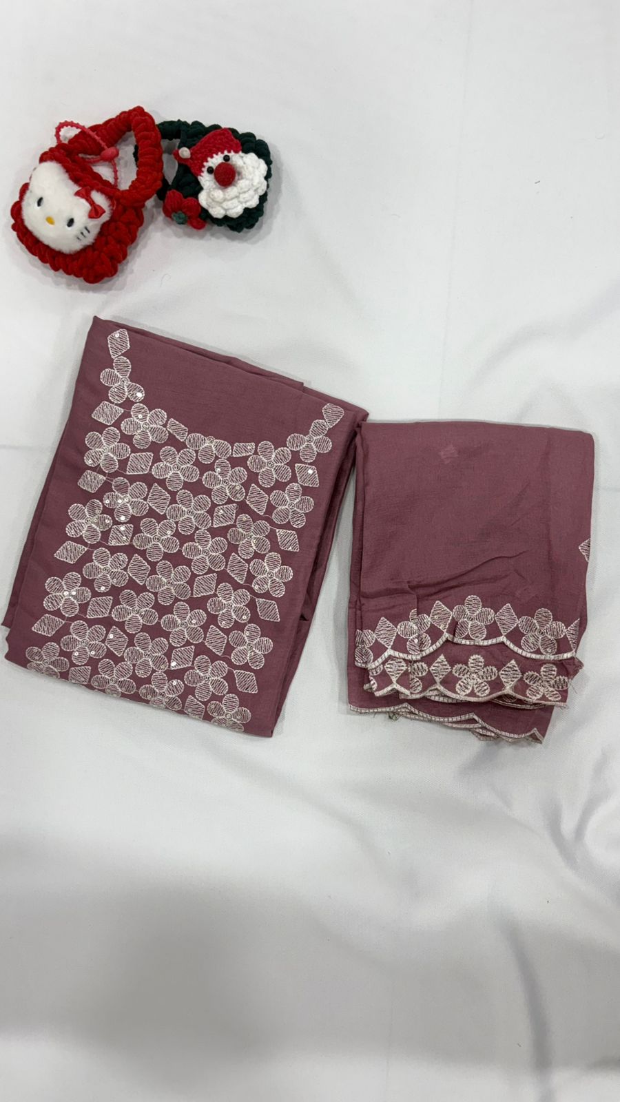 UNSTITCHED SALWAR SUIT SET- onion pink shade color Search code 2518