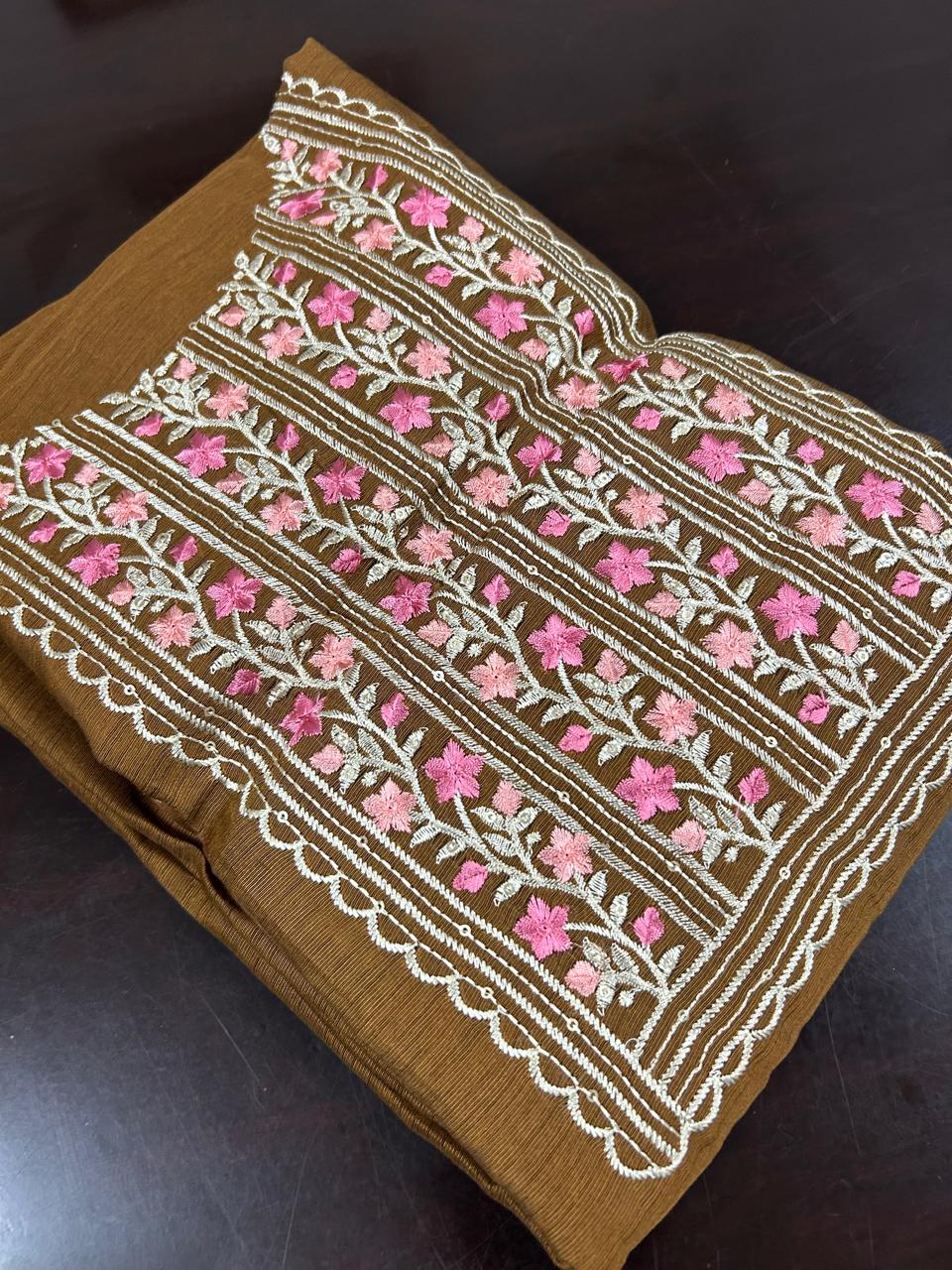 UNSTITCHED SALWAR  SUIT SET -Mastered shade Search code 6670