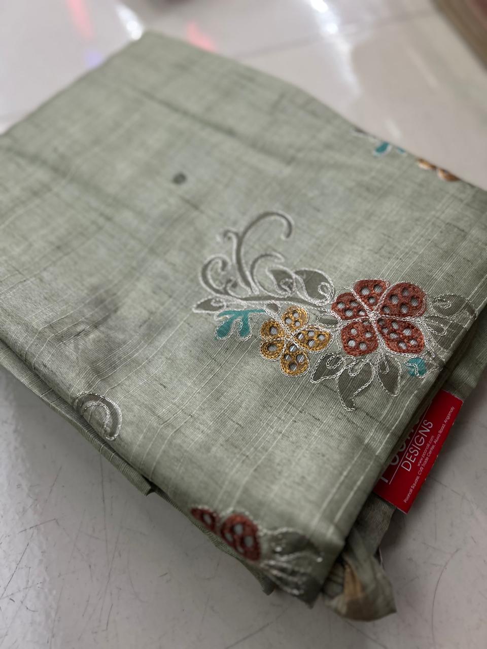 UNSTITCHED SALWAR  SUIT SET -Green shade Search code 7850